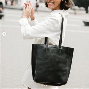 Parker Clay Eleni Black Leather Tote Bag